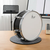 School Band 14 Inch Snare Drum Included Drumsticks Marching Snare Drum Sharp Sound Percussion Instrument Chrome Finish for Stage Performance