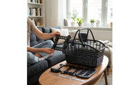Open-Top Plastic Bike Basket Rectangular Mesh Bike Basket Long-Lasting Lightweight for Grocery Shopping