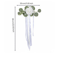 White Floral Car Garland Artificial Flowers White Floral Car Ribbon for Brides