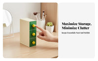 Multi-Section Storage Box With Drawers Tiered Drawer Organizer sturdy for Women