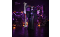 Inflatable Grim Reaper with Blade Spooky Inflatable Grim Reaper Decoration Freestanding Giant for Yard, Haunted House