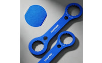 2 Pieces Aluminum Alloy B & B Wrench Scalloped Bottom Bracket Wrench Double Ended Bottom Bracket Tool Flat for Bike Mechanics, Cyclists, Bike Repair, Workshop