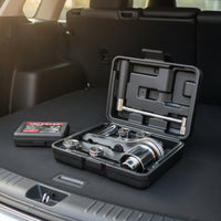 Lug Wrench with Storage Case Compact Lug Nut Removal Tool Portable Ratcheting Wrench with Case for Vehicle Owners, Drivers, Roadside Emergency, Garage