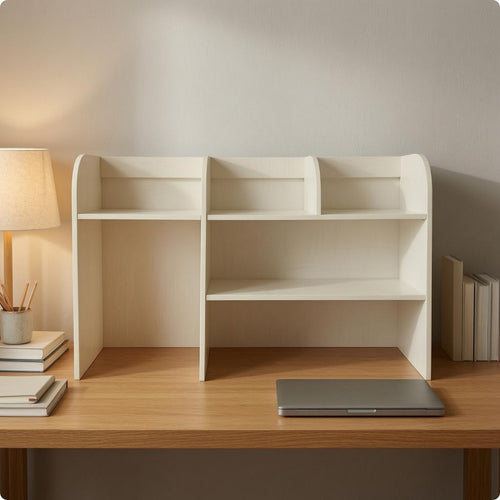3-Layer Shelf Organizer Rectangular Frame Desktop Storage Rack Space Saving