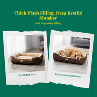 Dog Bed, Washable Non-Slip Plush Pet Mat, All-Season Comfort