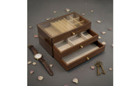 Jewelry Box with Drawers Clear Jewelry Box with Glass Lid Elegant for Collectors
