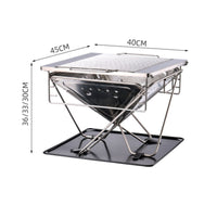 Adjustable Height Camp Grill Foldable Outdoor Cooking for Campers