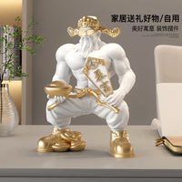 Muscular God of Wealth Desktop Ornament for Housewarming or Business Opening Gift