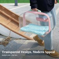 2-Tier Pet Trolley Transparent View pet Equipment Airline Compatible