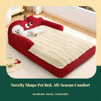 Calming Soft Dog Sofa Bed, Cat Bed, Non-Slip, All-Season