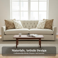 Chesterfield Sofa Traditional Continental Design Tufted Chesterfield Settee Vintage aesthetic Living Room Furniture for Homeowners, Study, Reception Area, Office