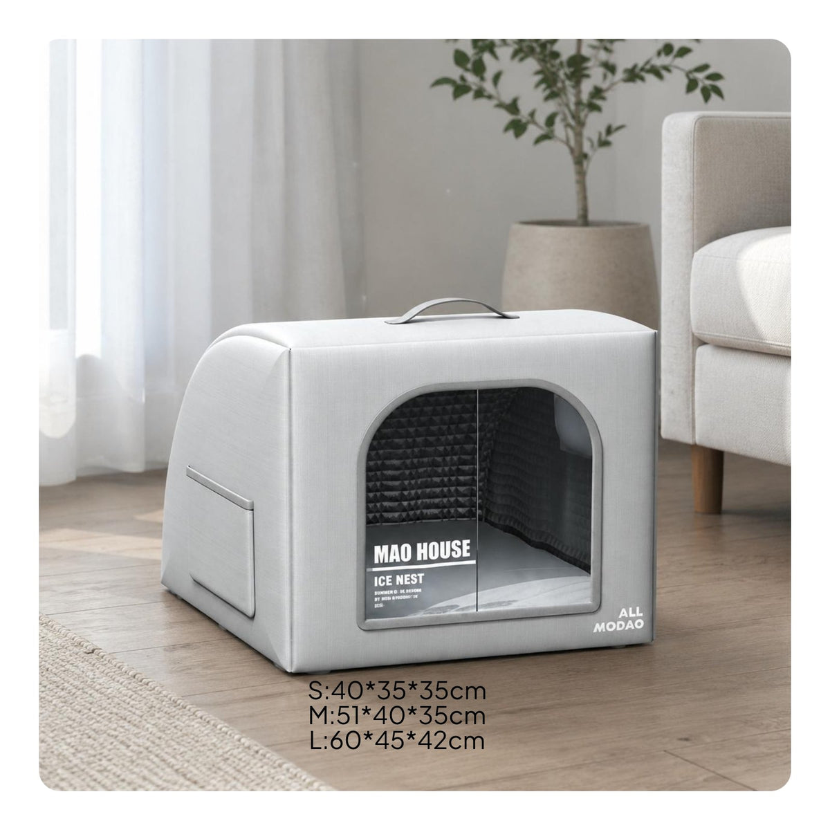 Feline Ice House Heat Relief Pet Home Large Space for Hot Weather