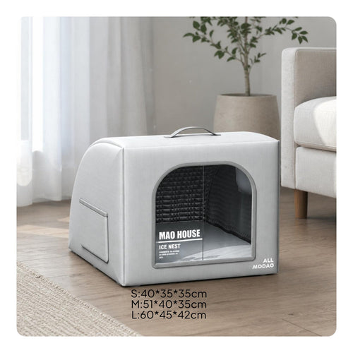 Feline Ice House Heat Relief Pet Home Large Space for Hot Weather