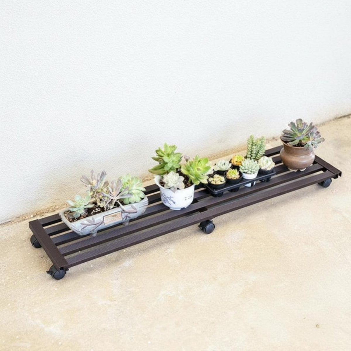 Tiered Plant Stand with casters Rustresistant Flower Rack robust Duty for Living Room
