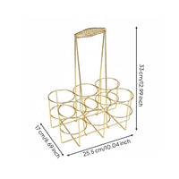 6 Bottles 6 Bottle Beer Basket Portable Drink Carrier Accessible Wire Design