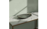 Tray with Flower Decorations Decorative Oval Serving Tray for Tabletop