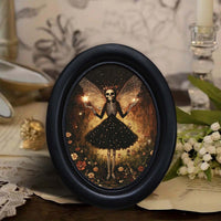 Halloween Skull Wooden Picture Frame for Desk, Living Room, Dining Room, Entryway