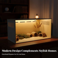 Syrian Hamster Villa Sturdy and Long-Lasting Wooden Hamster Enclosure Well