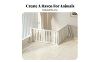 adaptable Puppy Gate Configurable Shape Dog Playpen Foldable Design for Hallmanner