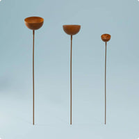 Rusted Rainwater Collector Easy to Install Ground Stake Rain Catcher