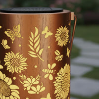 Solar Sunburst Lantern Auto On/switch Hollow Metal Projection Lamp for Pathway