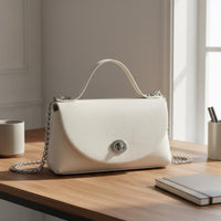 Chain Strap Crossbody Purse Timeless Fashion Mini Top Handle Bag Lightweight