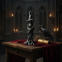 Halloween Witch Statue Resin Halloween Witch Figurine Carved Details