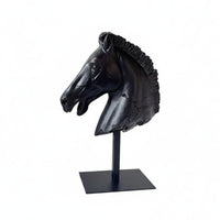 Horse Head Bust New Chinese Design Faux Marble Horse Ornament Tabletop for Study