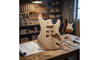 Diy Unfinished Guitar Body Customizable Electric Guitar Body Blank Sturdy Instrument Part Reusable for Hobbyists
