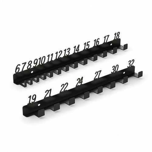 2 Pieces Wall Mount Wrench Organizer Metal for Garage