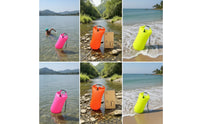 High-Visibility Inflatable Swim Buoy Open Water Swimming Safety Buoy Lightweight Swim Bubble Portable for Swimmers, River Swims, Beach
