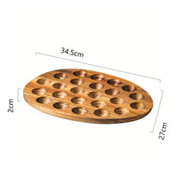 Acacia Wood Egg Tray Japanese Style Acacia Wood Egg Holder Easy to Clean for Pantry