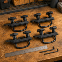 Securing Straps Roof Box Mounting Kit Safety Pads U-Bolt Clamp Kit Threaded Metal Bolts Roof Box U-Bolt Bracket Scratch Protection