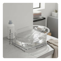 Laundry Basin with Scrub Board Built-in Washboard for Dorm Room, Babies
