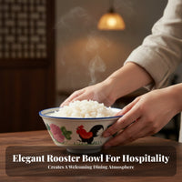 Retro Rooster Ceramic Tableware Set, Bowl & Plate, Restaurant Hotel Hotpot