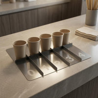 Numbered Drink Carrier Rack Low Profile Stainless Steel Drink Carrier Rectangular
