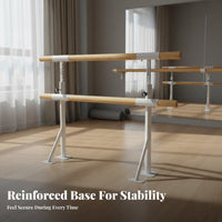 Floor Mounted Dance Barre Strong Support Adjustable Height Dance Barre Heavy Duty Professional Leg Stretching Bar for Dancers, Kids