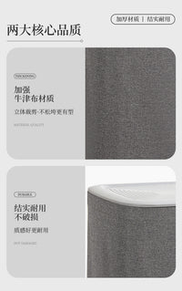 家用浴室脏衣篮脏衣筐卫生间落地可折叠收纳杂物袋布艺带盖收纳桶
