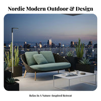 4 Pieces Waterresistant 4-Piece Rattan Furniture Group sunlight-resistant 4-Piece Wicker Seating Group Weather-Resistant Outdoor Furnishing Low Maintenance for Families, Homeowners, Entertainers