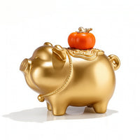 Pig-Shaped Money Bank Sculptural Pig Statue with Platform Stylish
