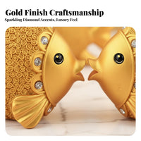 Housewarming Gift Feng Shui Aquatic Creature Statue Symbol of Success Golden Aquatic Creature Figurine Resin Material for New Homeowners