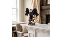 Eagle Figurine Antique-Look Eagle Sculpture Resin for Collectors, Art Lovers, Office, Living Room, Shelf