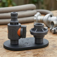 2 Pieces Threaded Reservoir Adapter Two-Piece Straight-Through Valve Fitting