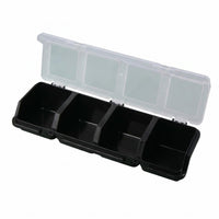 Small Parts Organizer Snap Closure Divided Storage Box Secure Latch for Garage