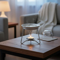 Multi-Use Essential Oil Burner Decorative Tea Light Dispenser Simple Design for Living Room