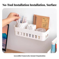 Adhesive Wall Rack Multi-Purpose Adhesive Caddy with Drawer Versatile Use