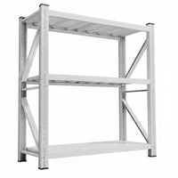 Freestanding Garage Shelving Metal Utility Shelving Unit Heavy Duty Storage Shelf Multi-tier Warehouse Rack Adjustable Carbon Steel Suitable for Garage Warehouse Commercial Use Basement