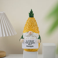 菠萝地精gnome名片夹跨境创意装饰摆件树脂节日礼物Be A Pineappl