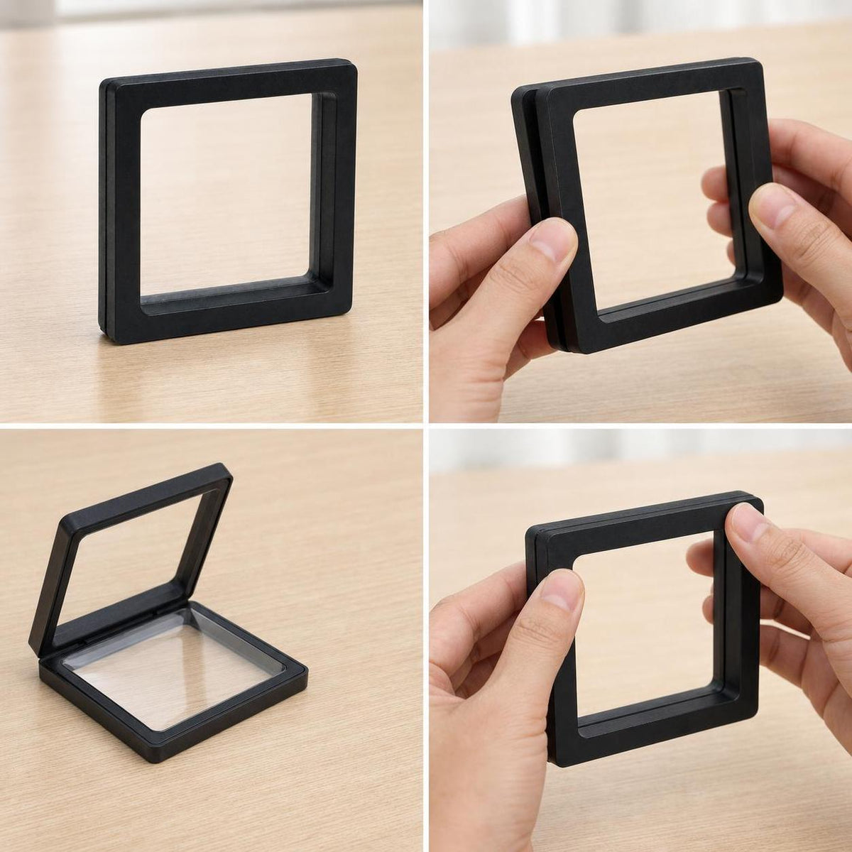 PE Film Jewelry Display Box for Necklace Ring Earring, Transparent Suspension Gift Case