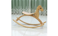 Wooden Rocking Horse Solid Wood Rocking Animal Odorless Paint Nursery Decor for Young Children